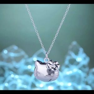 Hello kitty locker pendant silver and necklace